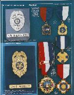 medal of honor, medal of valor, fire, EMS, pocket badge holder, rhodium, nickel, gold plate