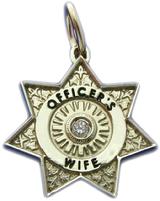 STERLING SILVER OR WHITE GOLD 7 POINT STAR POLICE OFFICER BADGE CHARM PENDANT JEWELRY