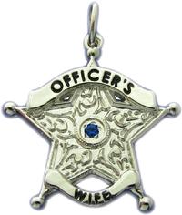 STERLING SILVER OR WHITE GOLD 5 POINT STAR DEPUTY BADGE JEWELRY PENDANT CHARM
