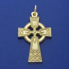 14 karat yellow gold Celtic Cross pendant