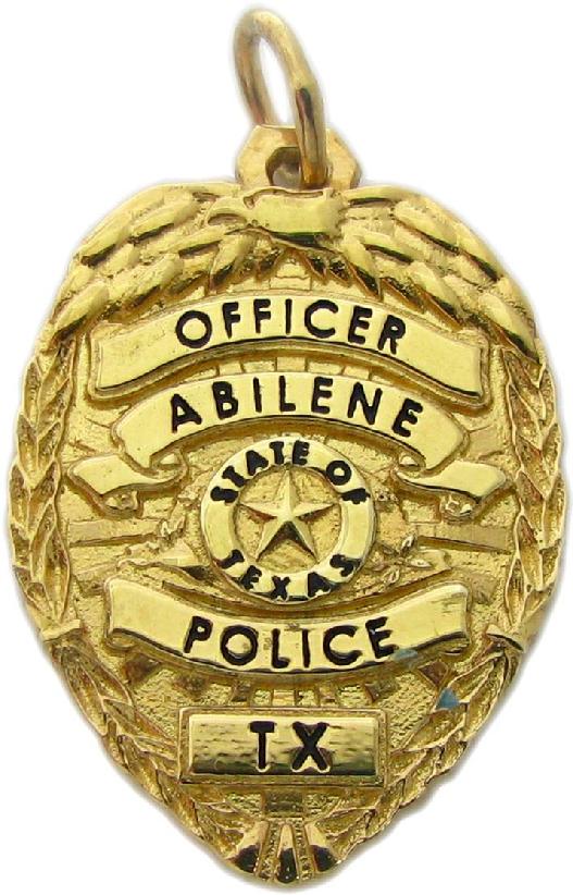 Rose Gold-plated Silver 16mm K-9 Officer Pendant 