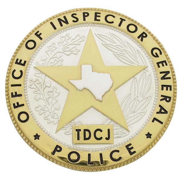 Texas Dept of Criminal Justice Senior Warden 7-Point Star Cut-Out Money Wallet 
