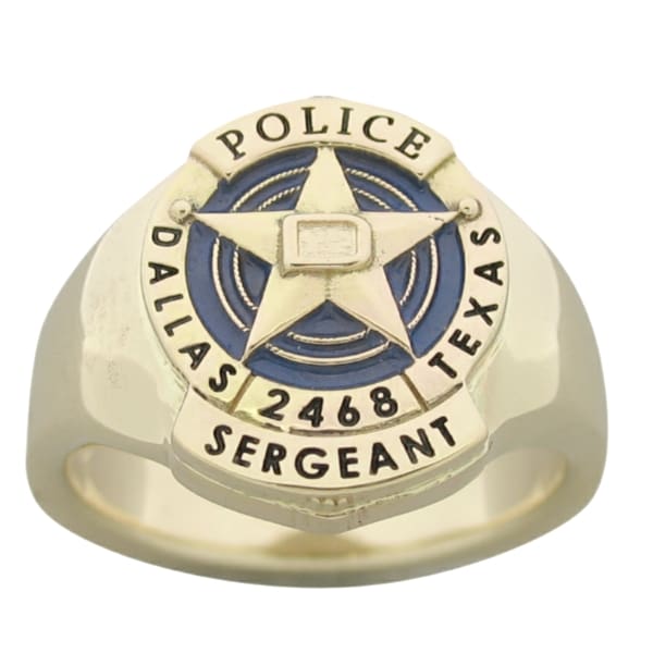 Dallas PD municipality badge ring