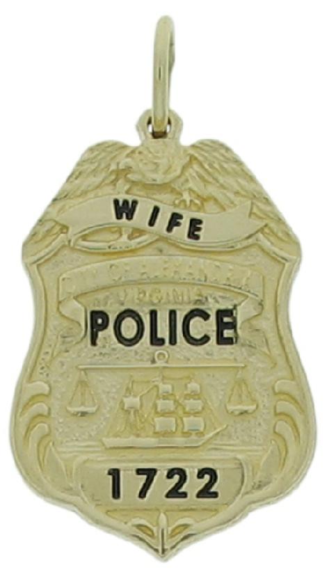 Custom Alexandria Police Officer badge pendant