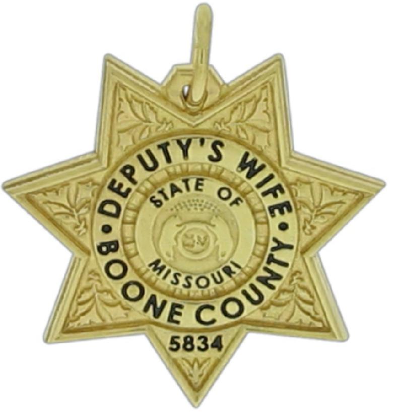 Boone County, Missouri MO Sheriff Deputy badge pendant in sterling silver