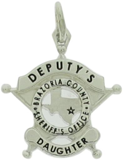 Custom Brazoria County Sheriff Deputy badge pendant