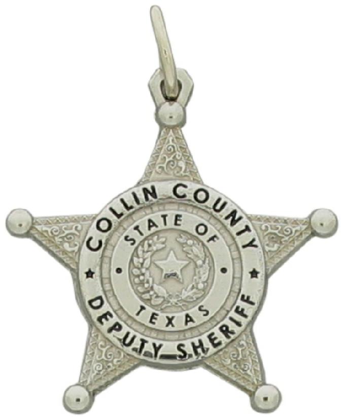 Custom Collin County Sheriff Deputy badge pendant