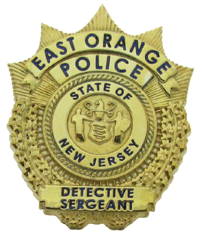 East Orange, New Jersey NJ Police Detective Sergeant badge pendant