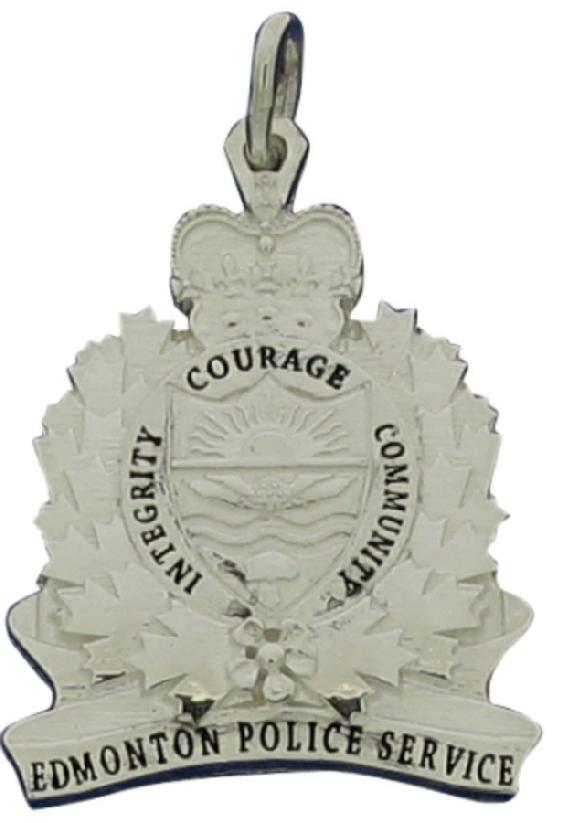 Edmonton CANADA Police badge pendant