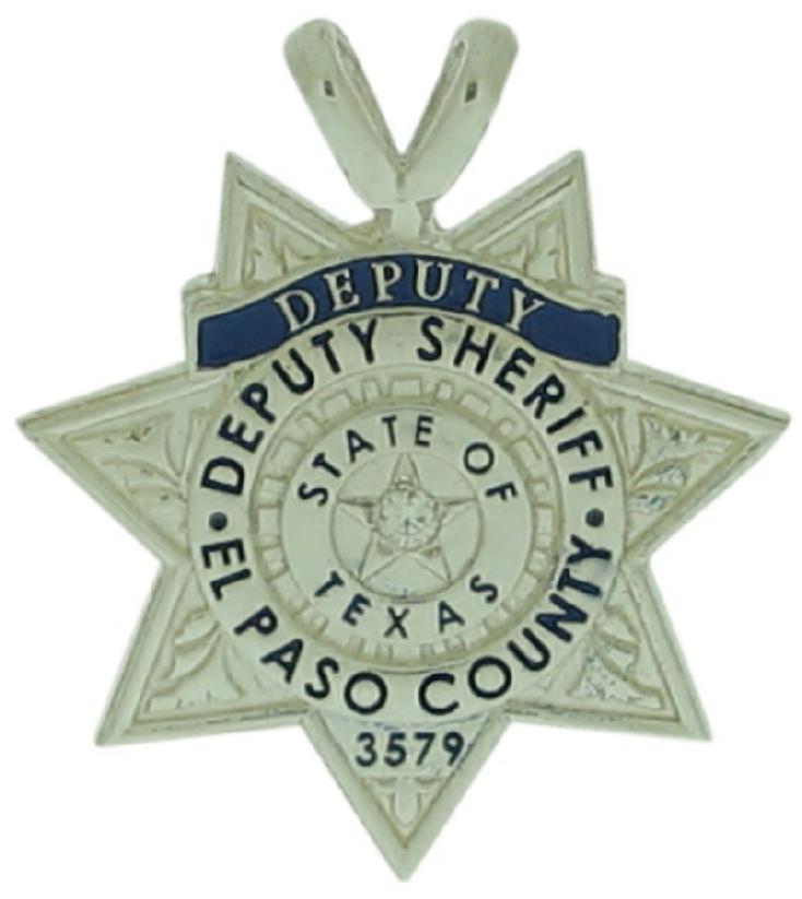 Custom El Paso County Sheriff Deputy badge pendant