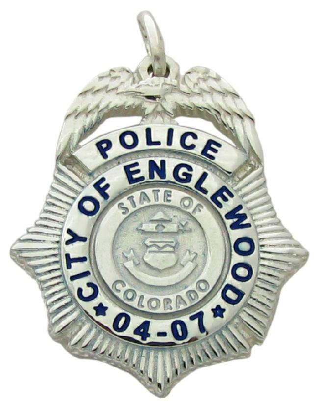 Englewood, Colorado CO Police badge memorial pendant