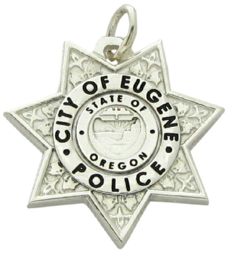 Custom Eugene Police Officer badge pendant