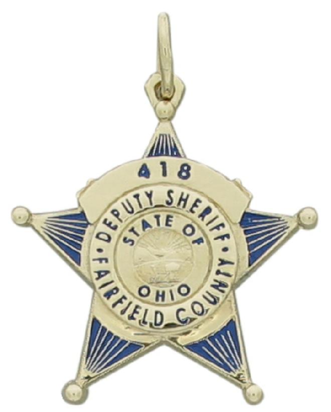 Custom Fairfield County Sheriff Deputy badge pendant