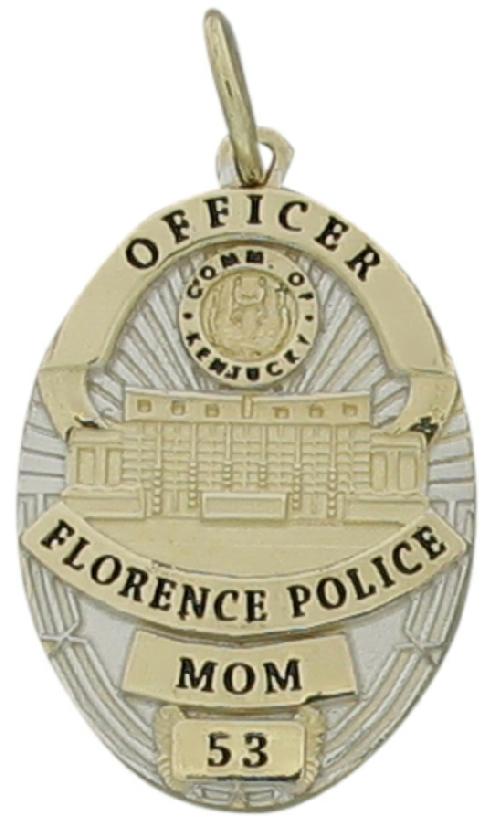 Florence, Kentucky KY Police badge pendant