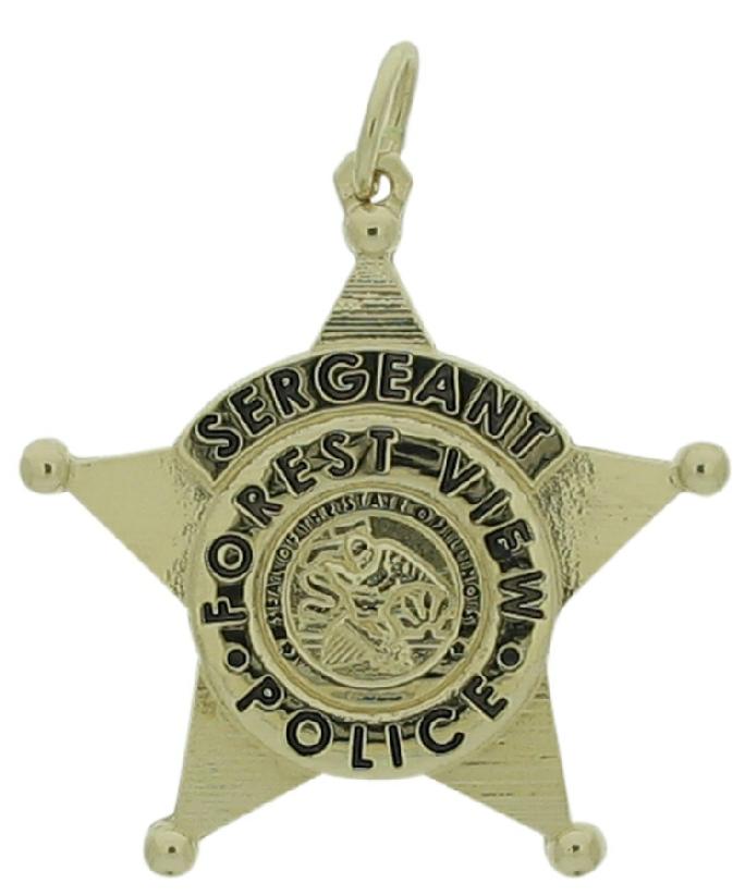 Forest View, IL Police Sergeant badge pendant