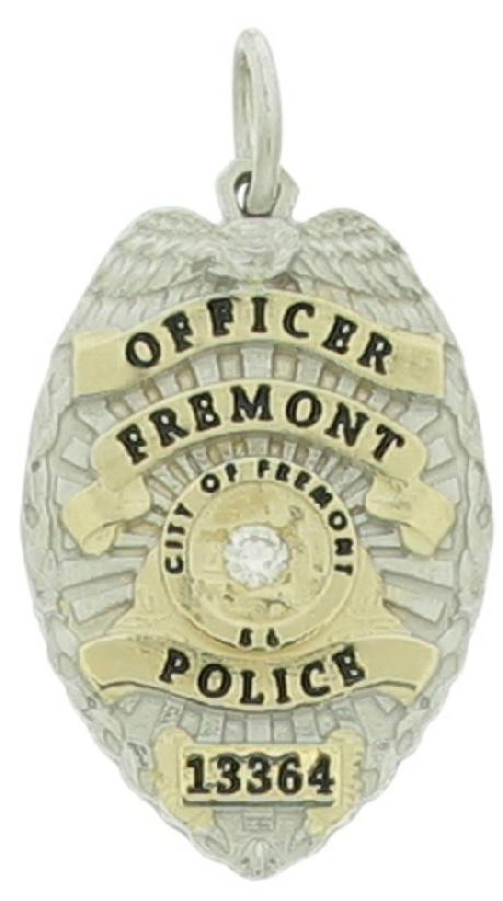 Custom Fremont Police Officer badge pendant
