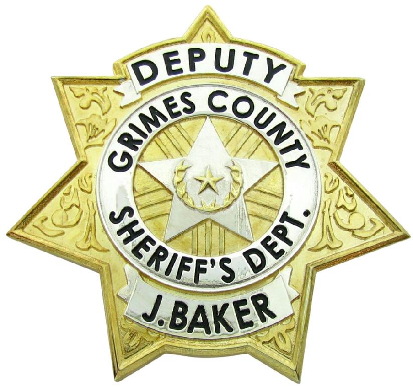 Custom Grimes County Sheriff Deputy badge