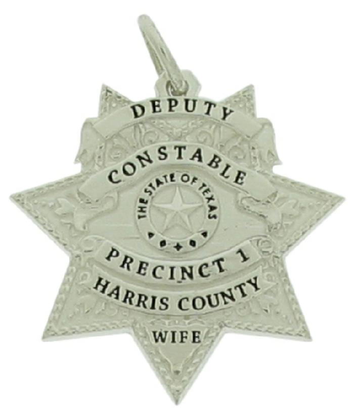 Custom Harris County Precinct 1 Constable badge pendant