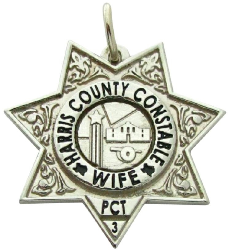 Custom Harris County Precinct 3 Constable badge pendant