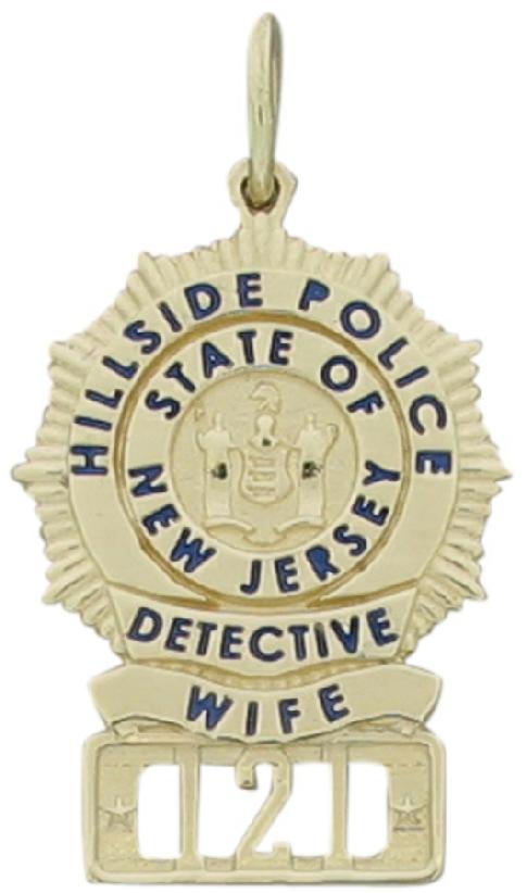 Hillside, NJ Police Detective badge pendant