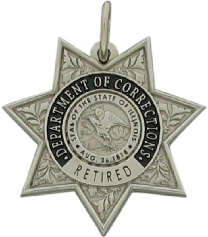 Illinois Department of Corrections (ILDOC) Officer badge pendant