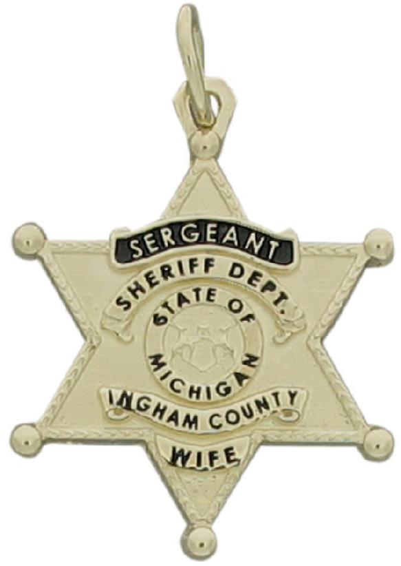 Ingham, MI Sheriff Sergeant badge pendant