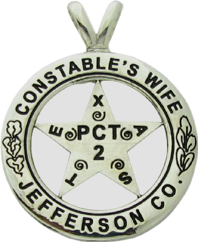 Custom Jefferson County Constable badge pendant