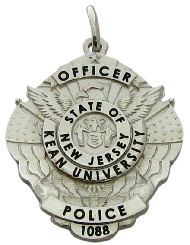 Kean University Police Officer badge pendant