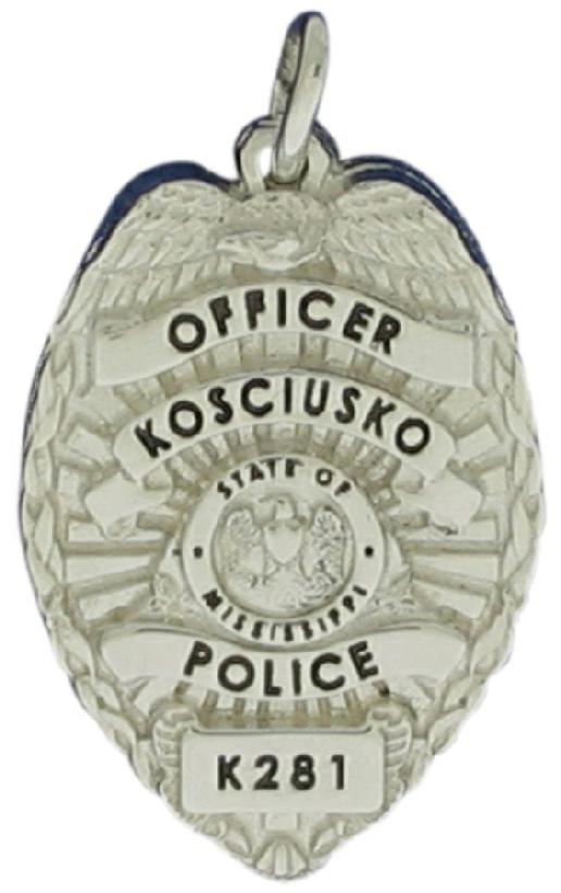 Kosciusko, MI Police Officer badge pendant