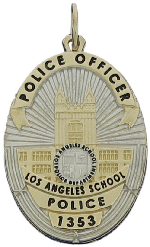 Los Angeles Schools Police Officer badge pendant