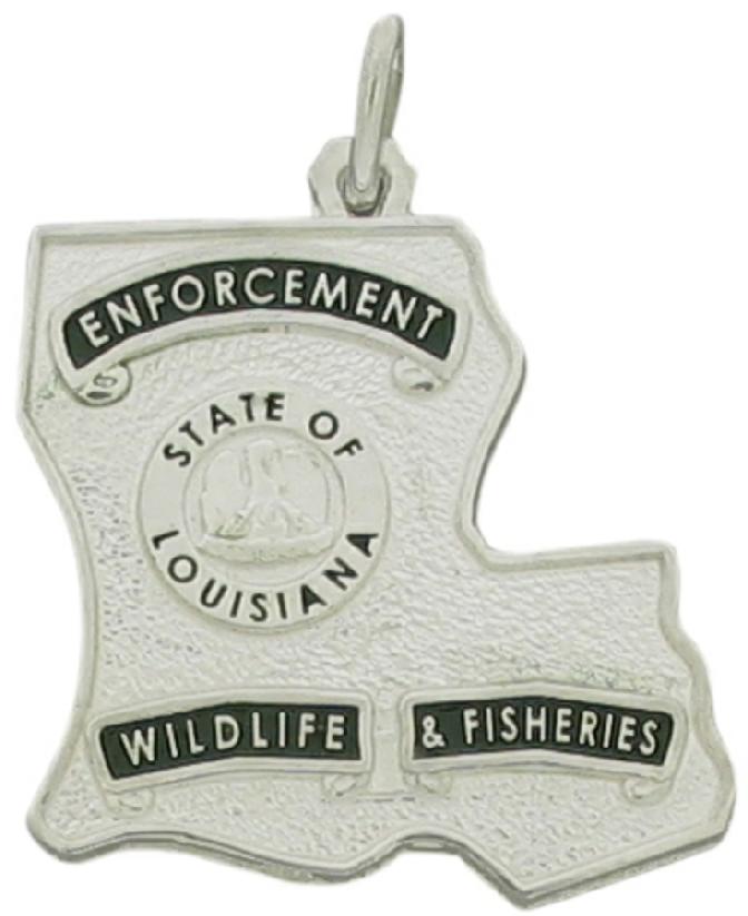 Louisiana Wildlife & Fisheries Enforcement Officer badge pendant