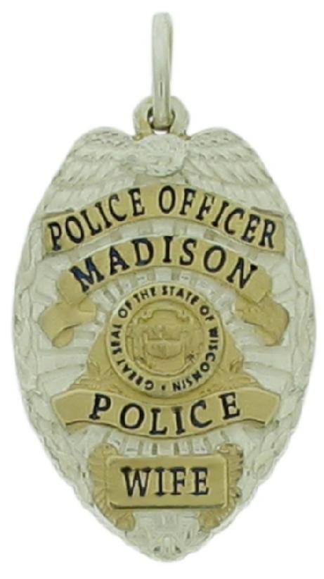 Custom Madison Police Officer badge pendant