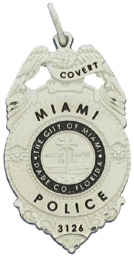 Custom Miami Dade County, FL Police badge pendant
