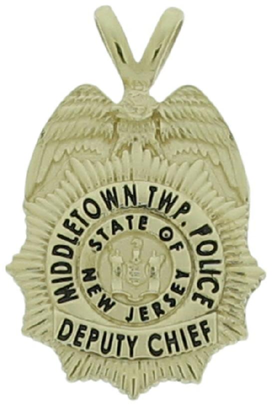 Custom Middletown Twp., NJ Deputy Chief of Police badge pendant