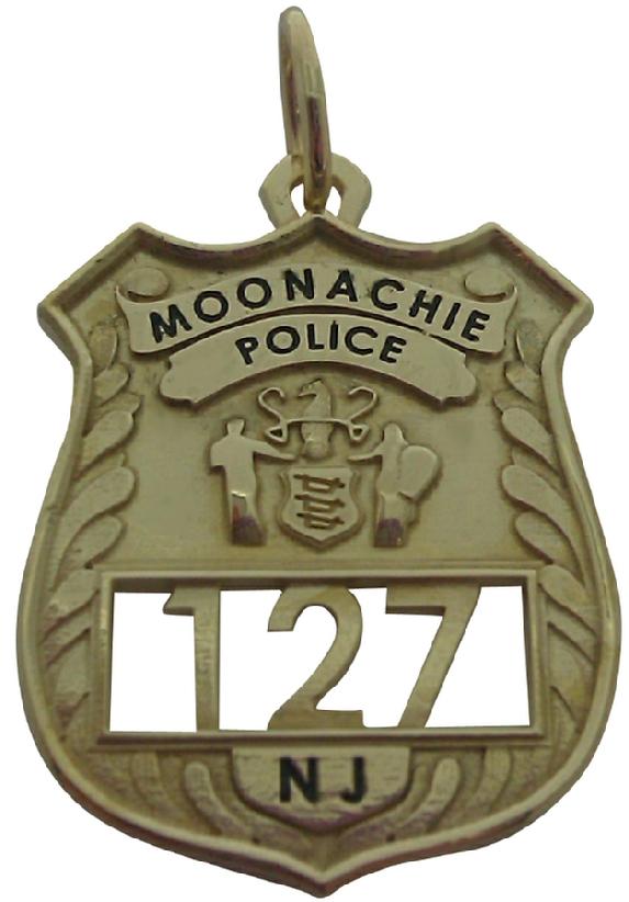 Custom Moonachie, NJ Police Officer badge pendant