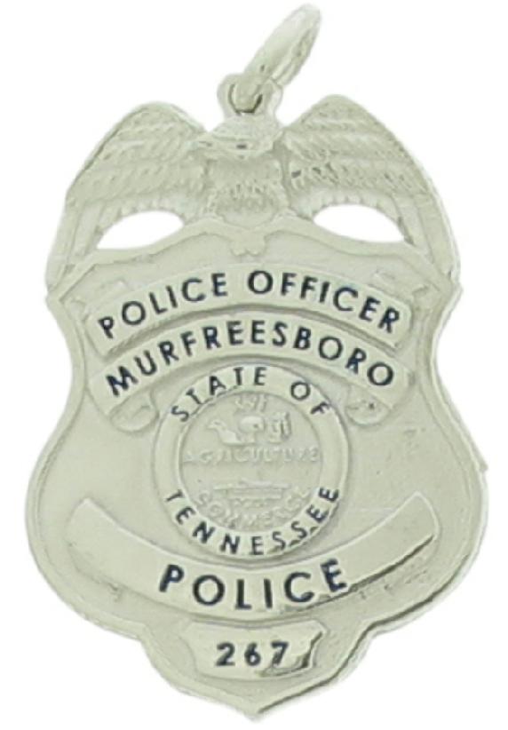 Custom Murfreesboro Police Officer badge pendant