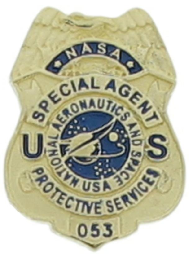 Custom NASA Special Agent badge pin