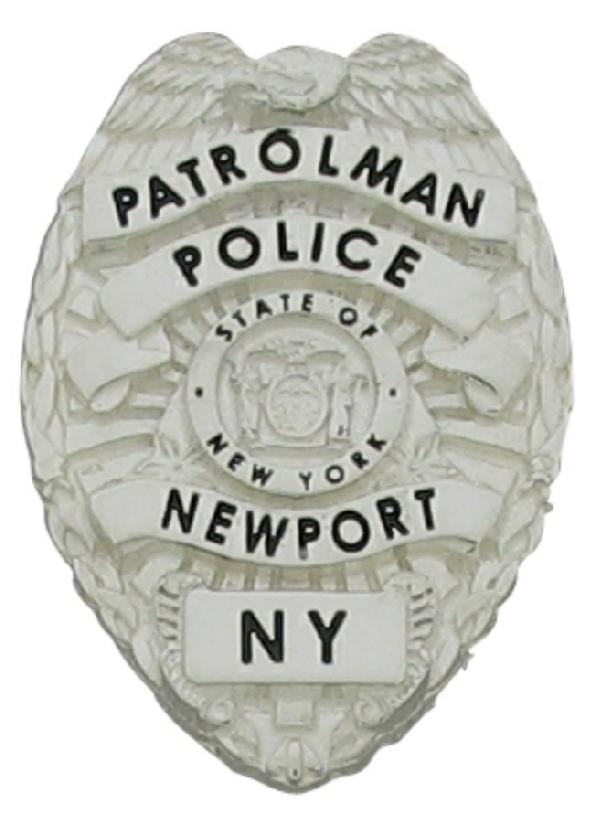 Custom Newport, New York NY Police Patrolman badge pendant