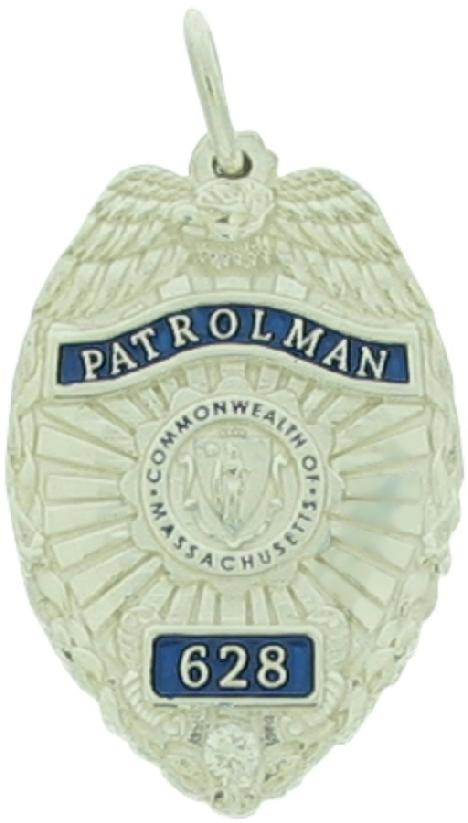 Custom North Adams, Massachusetts MA Police Patrolman badge pendant