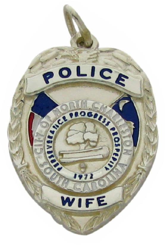 Custom North Charleston Police Officer badge pendant