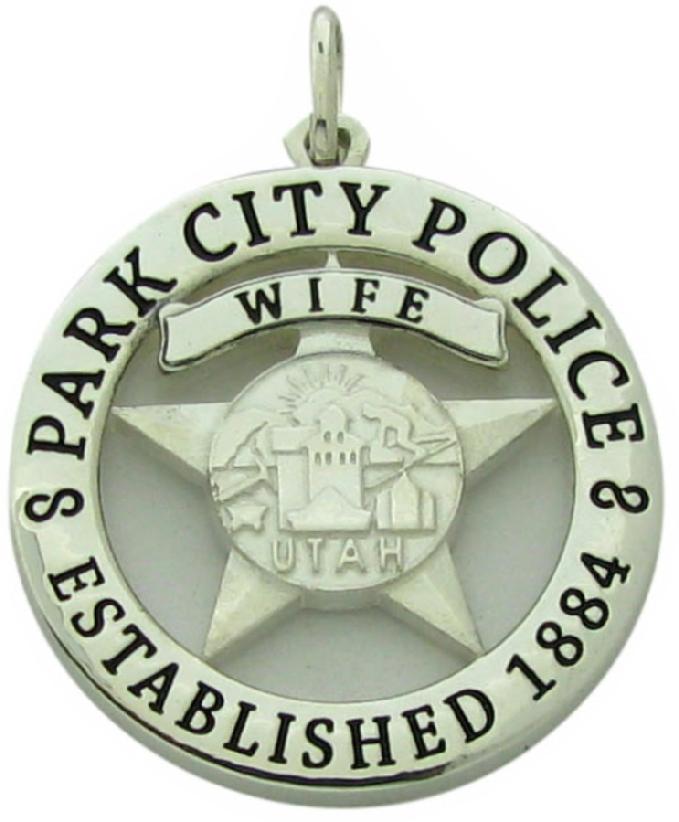 Custom Park City Police Officer badge pendant
