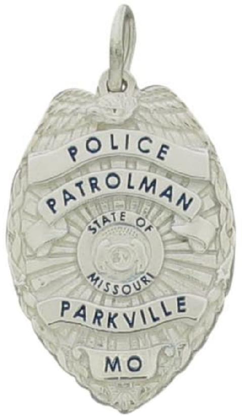 Custom Parkville, MO Police Officer badge pendant