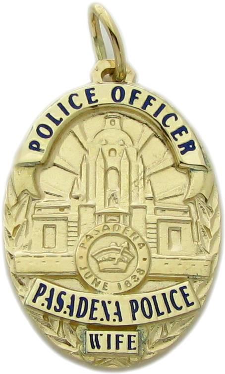 Pasadena, CA Police badge pendant