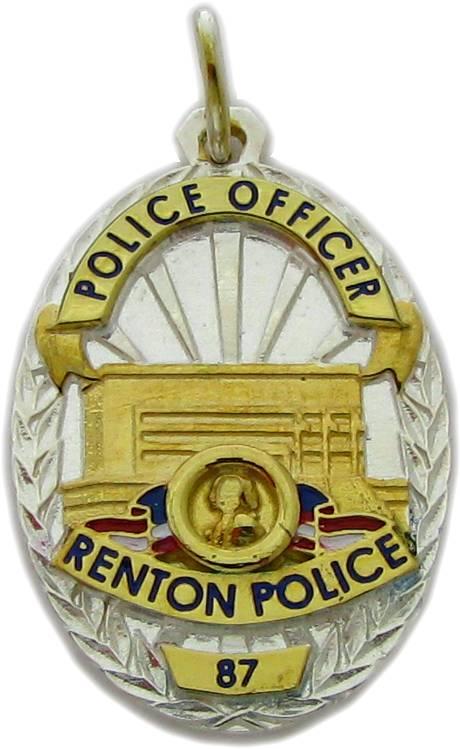 Renton, WA Police Officer badge pendant