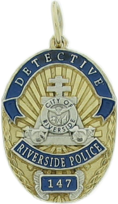 Riverside, CA Police badge pendant