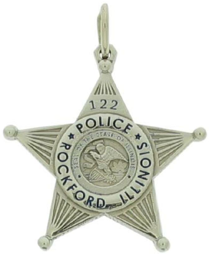 Custom Rockford, IL Police Officer badge pendant