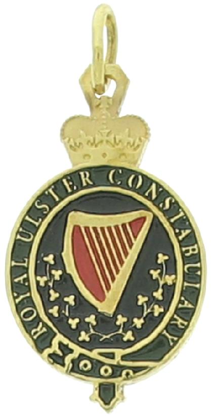 Custom Royal Ulster Constabulary badge pendant