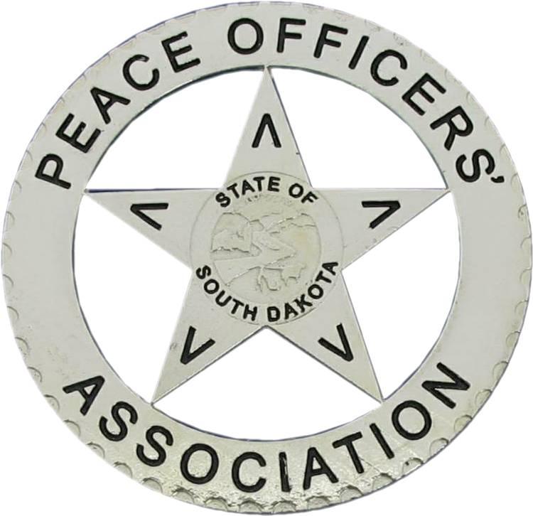 South Dakota Police Officers' Association custom badge lapel pin in sterling silver