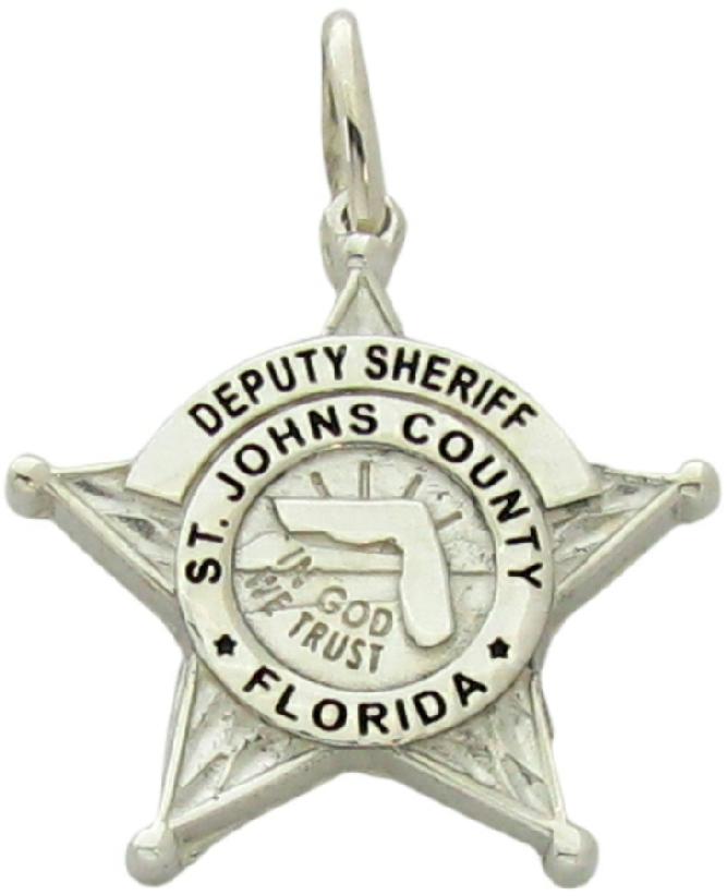 Custom St. John's, FL County Sheriff Deputy badge pendant