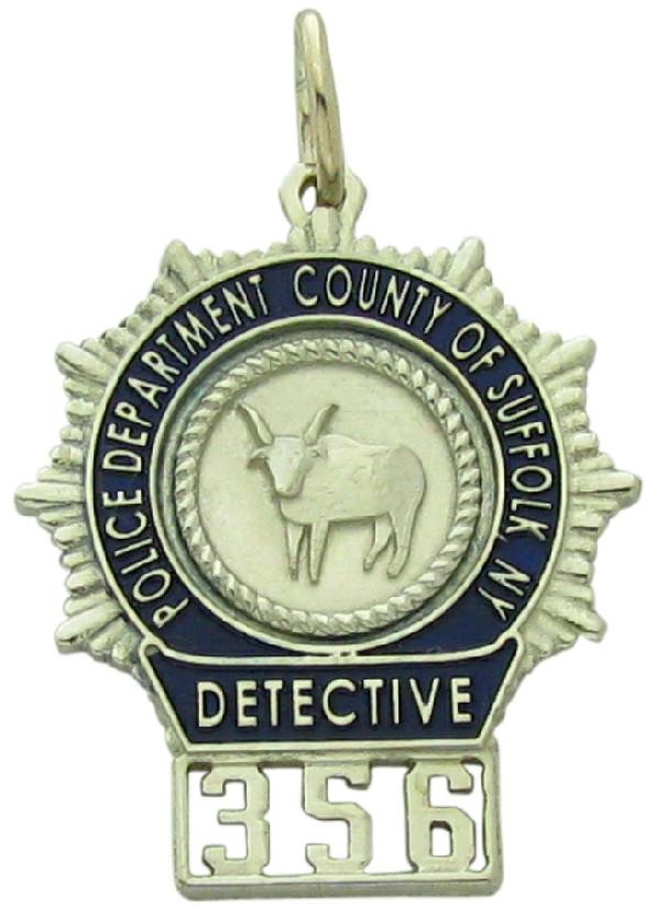 Custom Suffolk, NY Police Detective badge pendant